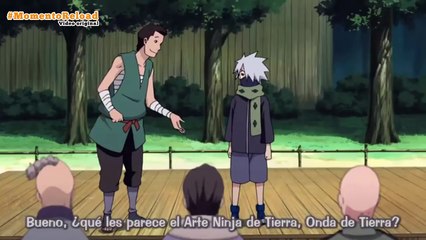 Kakashi sorprende a todos haciendo el Jutsu Onda de tierra con 5 años | Sub Español