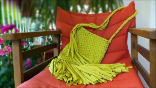 Macrame tutorial: How to make a macrame fringe bag!