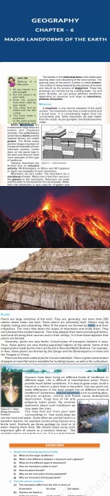 Major Landforms of the Earth - Chapter 6 Geography NCERT Class 6