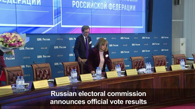 Russian electoral commission announces official vote results
