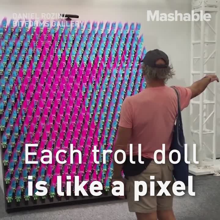 This artwork responds to movement