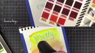 Masked Lettering with Watercolor Background