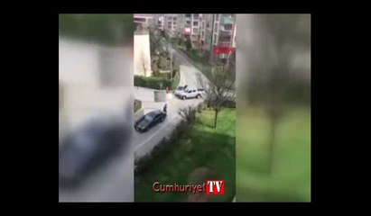 Kaza sonrası ortalığı birbirine kattı