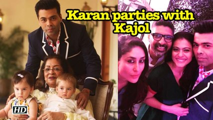 Karan Johar party with his BFFs Kajol & Rani Mukerji
