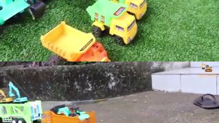 บรรทุกทรายสไลด์เดอร์ รถแม็คโคร รถตักดิน รถดั้ม ของเล่นรถก่อสร้าง Toys Excavator for kids
