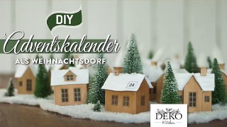 DIY: Adventskalender Weihnachtsdorf aus Papier selber machen [How to] Deko Kitchen