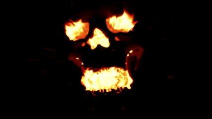 I will reveal your logo with a horror SKULL fire hell video intro