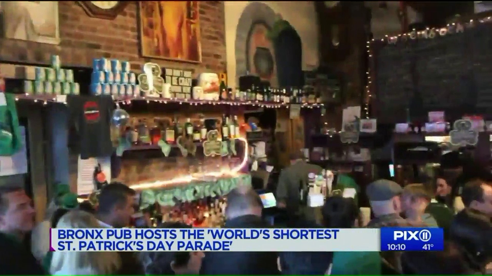 ⁣NYC Pub Hosts 'World's Shortest St. Patrick's Day Parade'