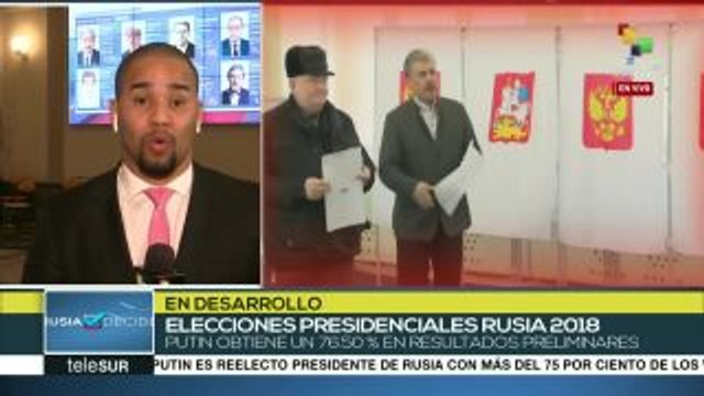 Reporte de elección rusa indica que Putin logra 76.50% de votos