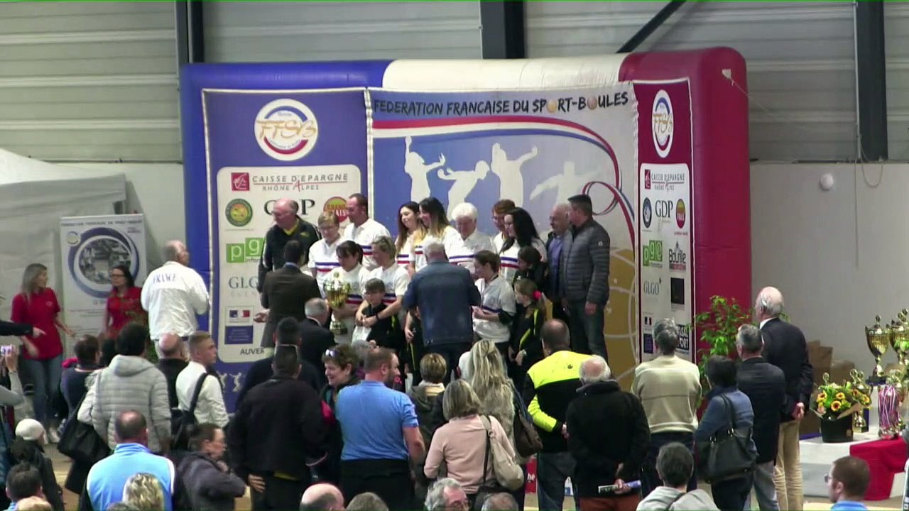 Podium, finale N2F Nyons contre Roanne, finale N2 Monaco contre Quincieux, France Clubs 2018, Balaruc-les-Bains 2018