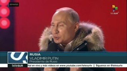 Скачать видео: Conteo de comicios presidenciales rusos dan 75.98% al pdte. Putin