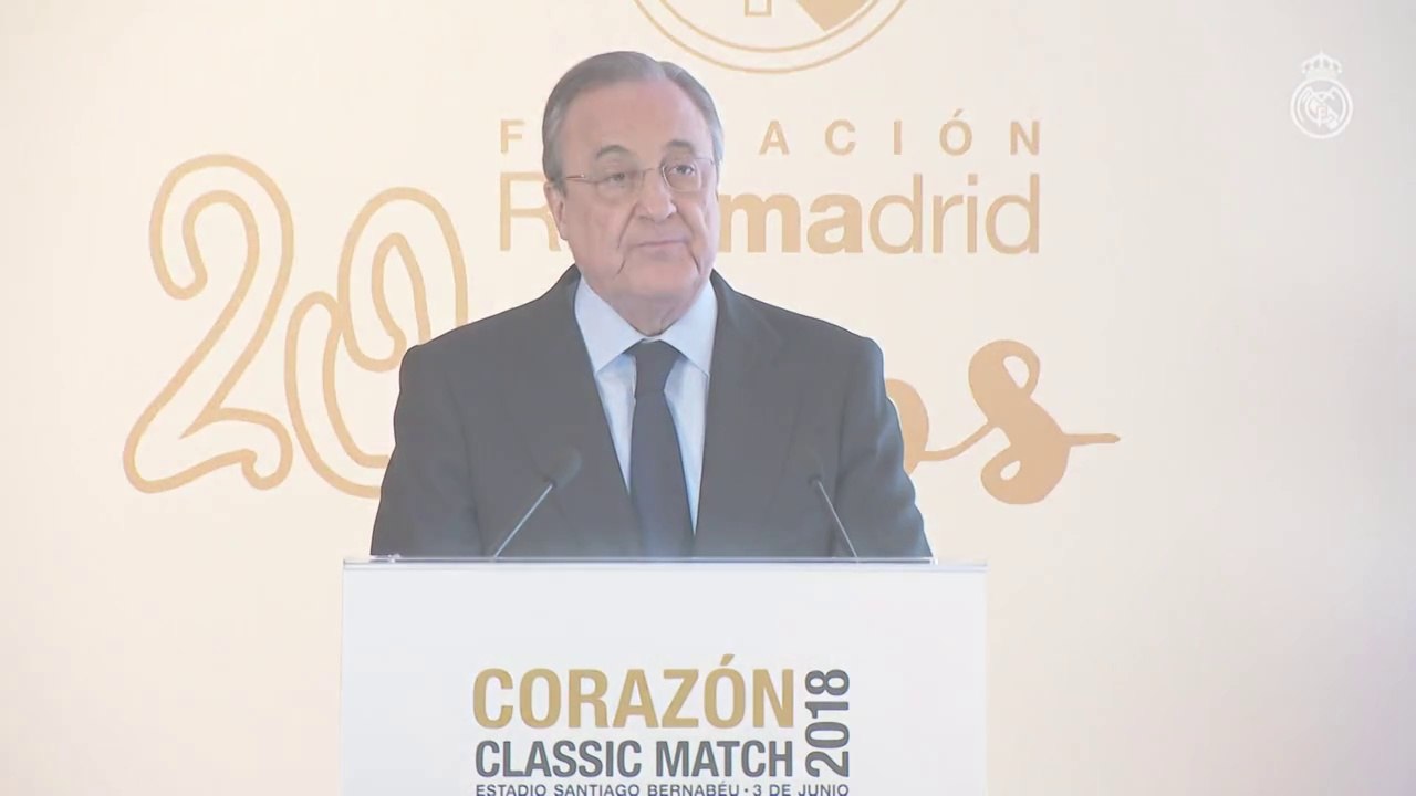 Florentino Pérez presenta el Corazón Classic Match: "Real Madrid y Arsenal jugarán por todos los niños del mundo"
