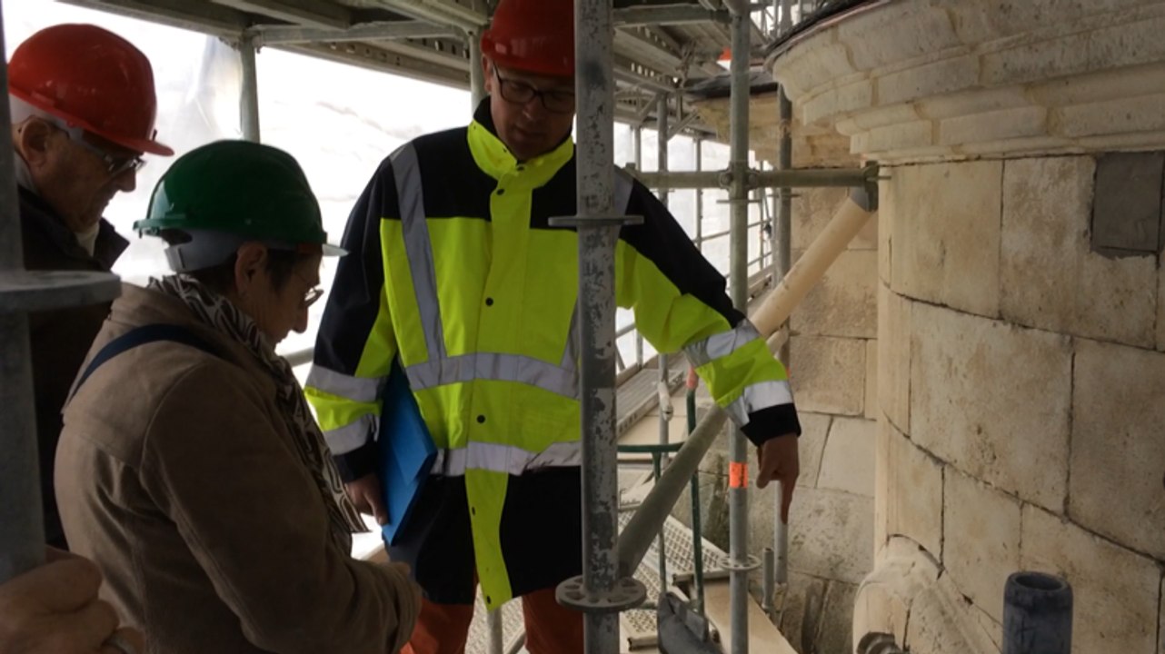 Les donateurs découvrent les travaux de l’église Notre-Dame de Bon Port