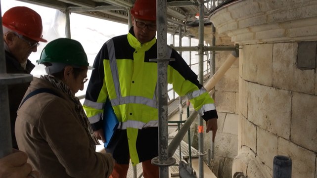 Les donateurs découvrent les travaux de l’église Notre-Dame de Bon Port