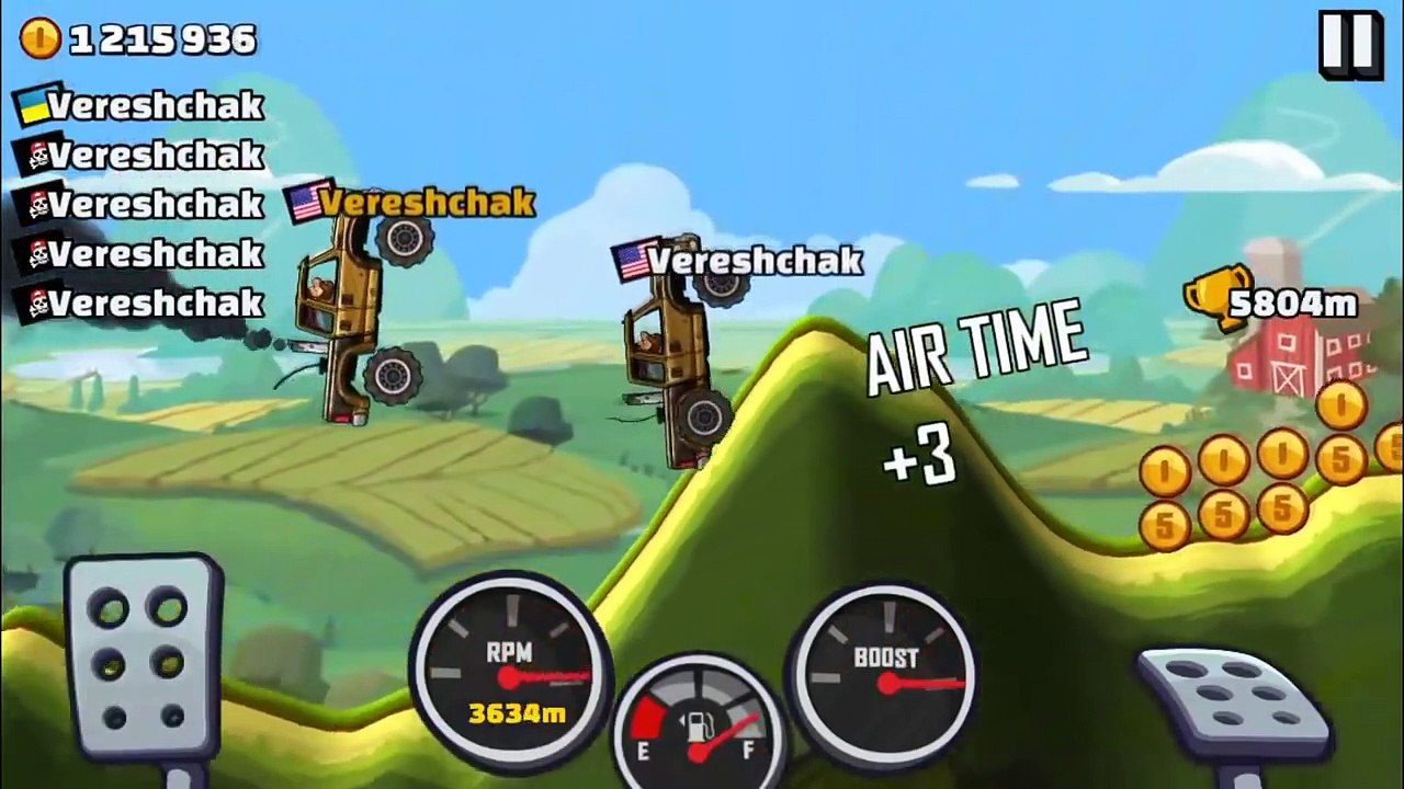 Hill Climb Racing 2 - World Record Countryside 9453m on SUPER DIESEL 4x4