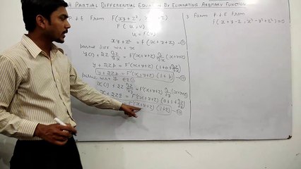 PDE #7 Formation Partial Differential Equation in Hindi By Eliminating Arbitary Function |PTU |NP BALI