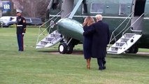 President Trump saves Melanie from falling