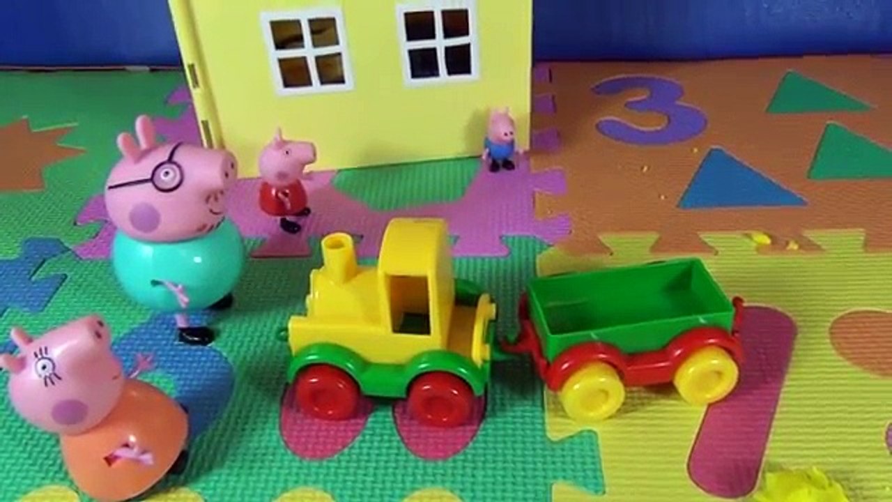 Peppa Pig. Peppa Cerda decora su casa. La familia de Peppa trabajan juntos
