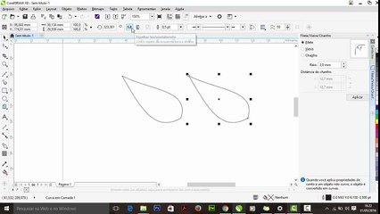 Como criar um ramo de folhas com CorelDRAW X8 - Ferramenta Misturar