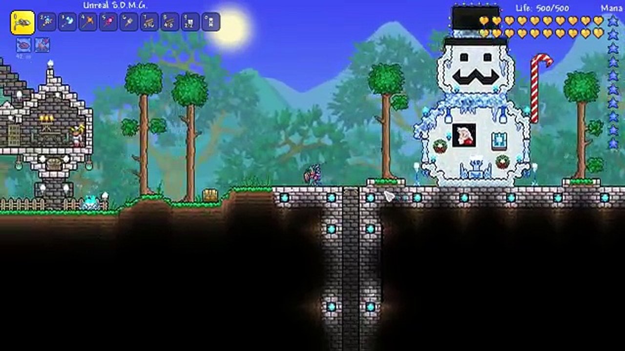 Terraria 1.3 Lets Build Ep9 Pixel Art! | Terraria house design tutorial