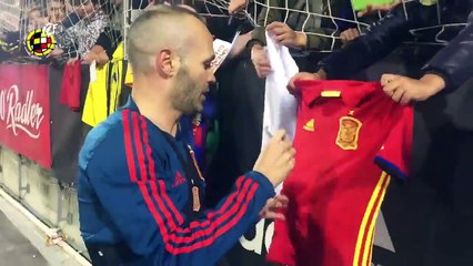 Locura en el entrenamiento de la Selección Española