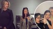 'When no one else wants to take a pic': Kourtney Kardashian seems annoyed at Kim's dead stare and Khloe's fussing about during bathroom selfie.