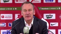 Réaction de Jean-Marc Furlan et Bernard Blaquart après Stade Brestois 29 - Nîmes Olympique