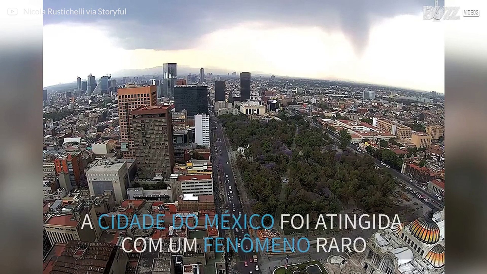 Fenômeno raro de vento atinge Cidade do México