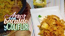 Arroz con bacalao y coliflor ¡Un plato riquísimo y fácil!  - Recetas paso a paso, tutorial