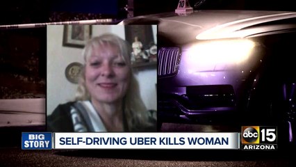 Video herunterladen: Self-driving Uber hits and kills woman in Tempe