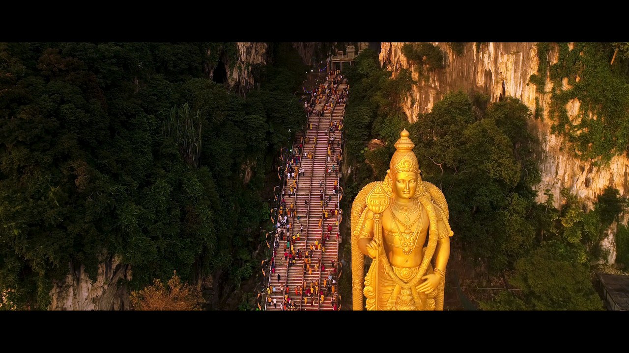 Batu cave sunset during Thaipusam evening