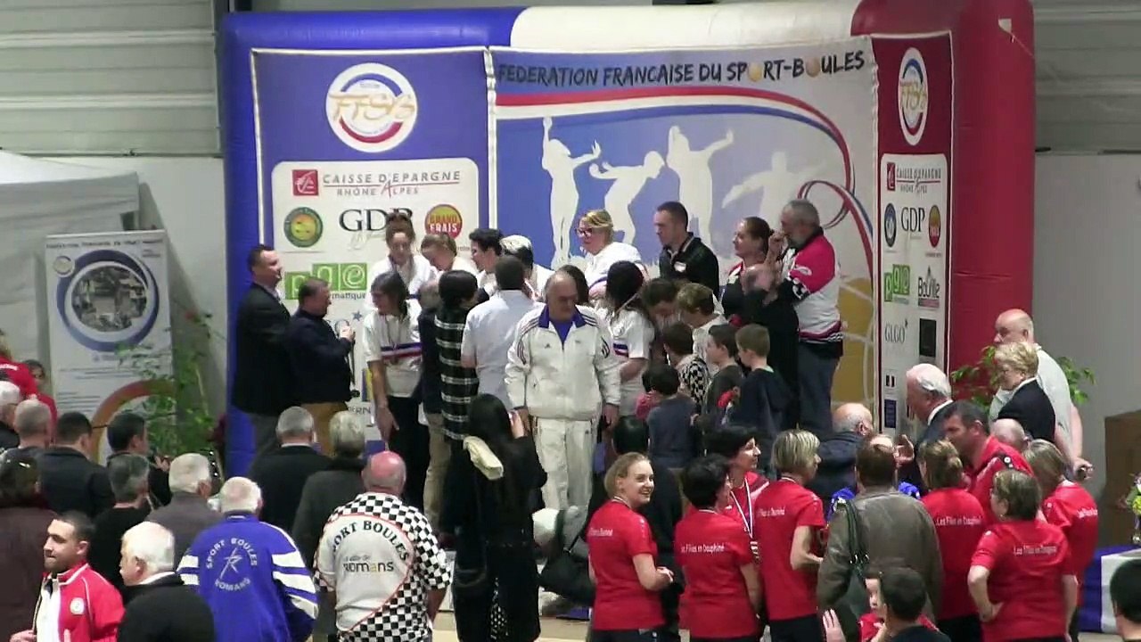 Podiums, finale N1F Les Filias contre Romans, N1 Bièvre Isère contre Satolas, France Clubs 2018, Balaruc-les-Bains 2018