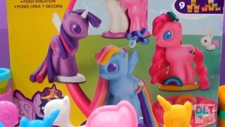 Лепим Пони с набором ПЛЕЙ ДО Создай любимую пони New Play Doh My Little Pony Make N Style Ponies