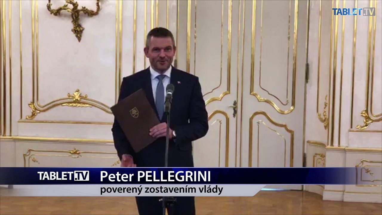 ZÁZNAM: Vyhlásenie P. Pellegriniho povereného zostavením vlády po stretnutí s prezidentom A. Kiskom