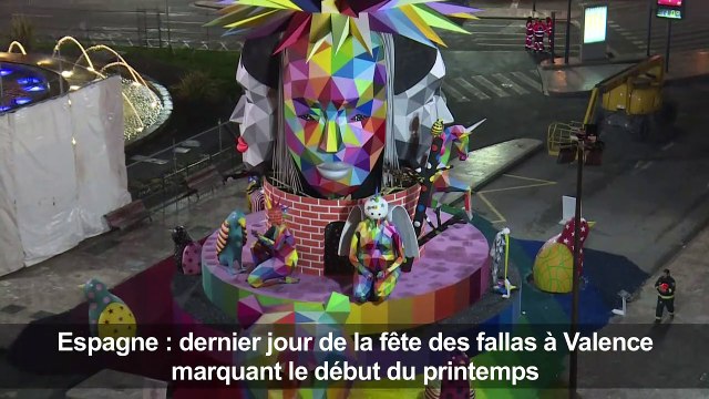 Espagne: les fallas de Valence brûlées pour fêter le printemps
