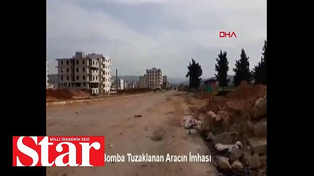 Afrin�de teröristlerin araca tuzakladığı patlayıcı imha edildi