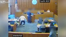 Crips gang member launches at court witness before being shot