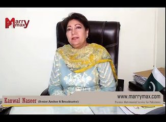 Kanwal Naseer Pakistan's first woman broadcaster endorsing MarryMax