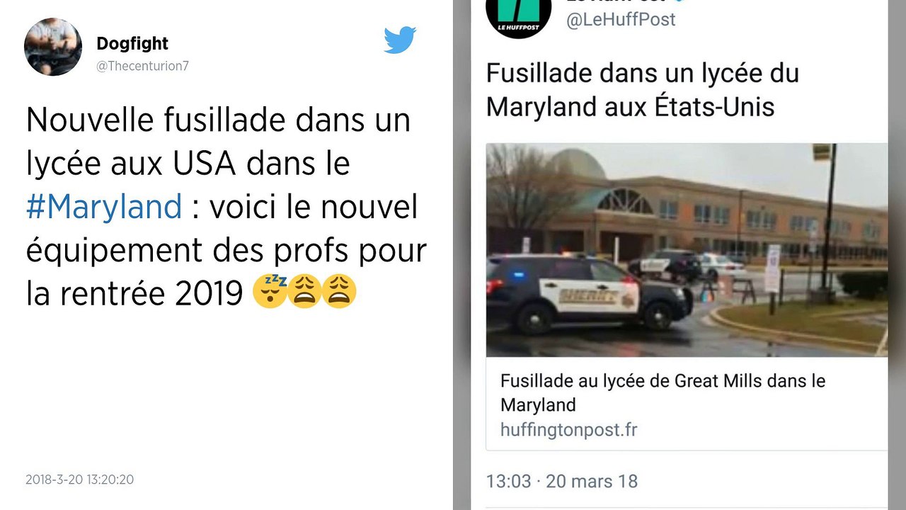 Coups de feu dans un lycée du Maryland près de Washington.
