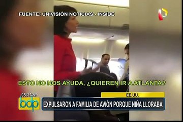 EEUU: expulsan a una familia de un avión por el llanto de niña