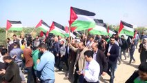 Filistinliler, İsrail ablukasını protesto amacıyla sınıra bin fidan dikti - GAZZE