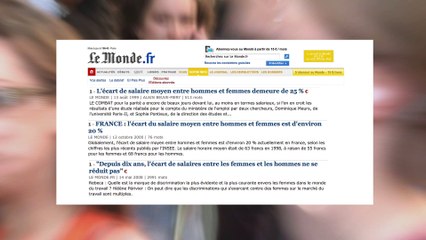 L'écart de salaire hommes-femmes