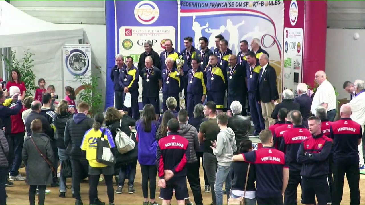 Podiums, finale Elite 2 Montélimar contre Tarare et finale National 3 Eybens contre Rumilly, France Clubs 2018, Balaruc-les-Bains 2018