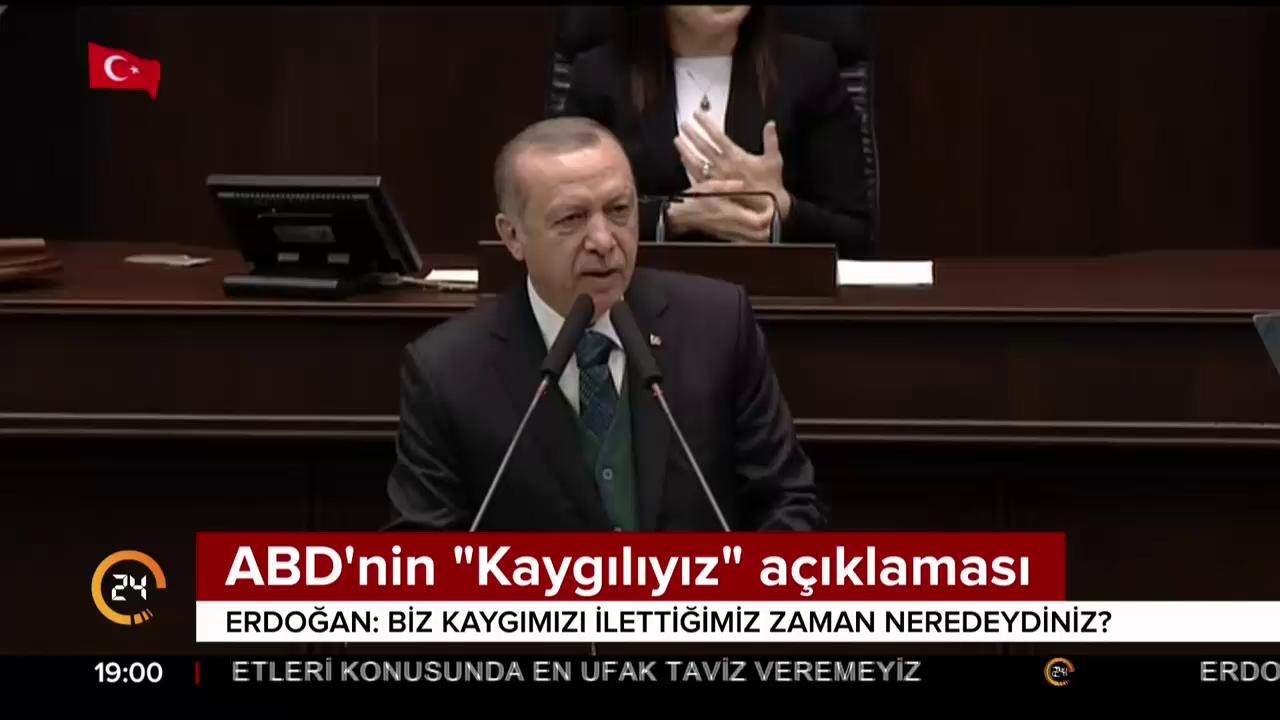 Erdoğan'dan ABD'ye yanıt