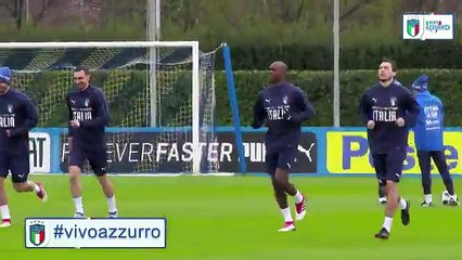 El divertido entrenamiento de la selección de Italia
