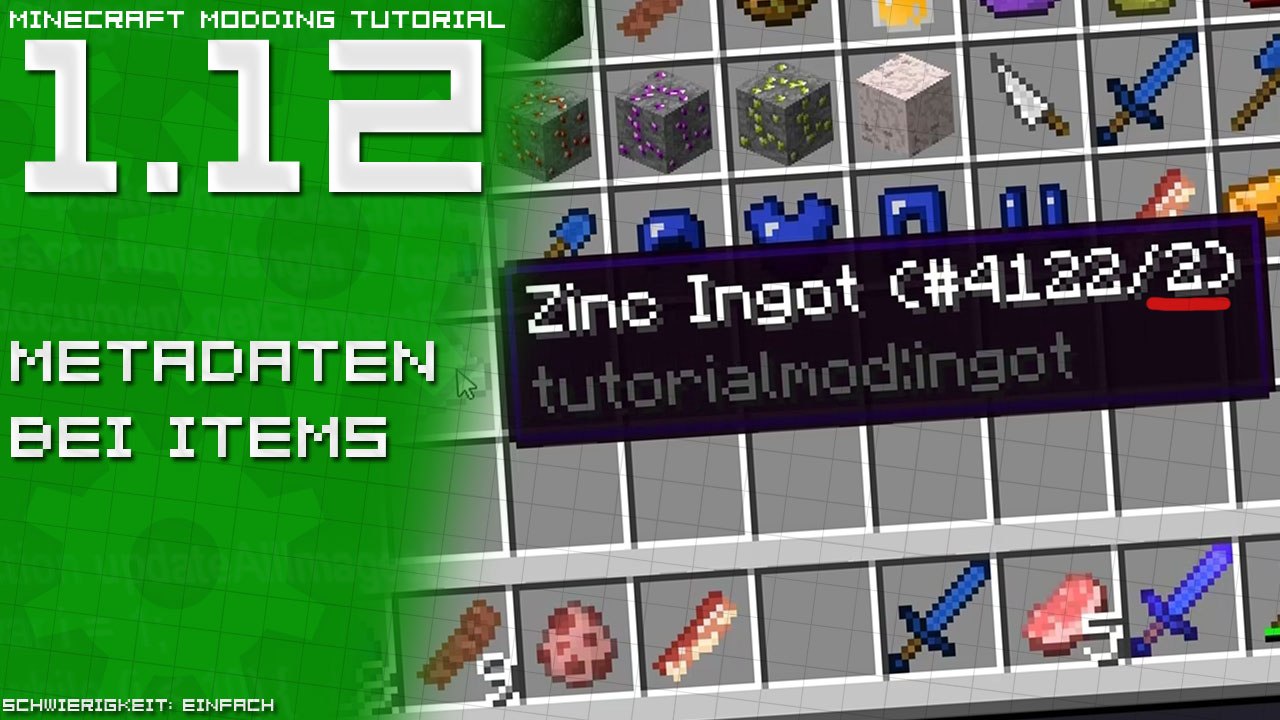 Metadaten bei Items | Minecraft Modding Tutorial [1.12 | DE/GER]