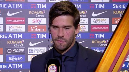 Alisson se pronuncia tras el Roma - Bologna