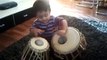 Little cute baby playing Tabla - Really amazing video