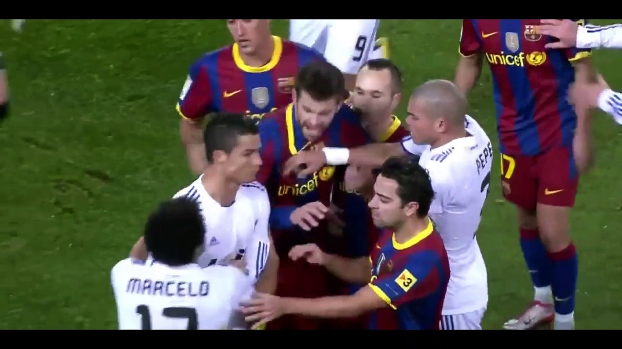 Cristiano Ronado fight with pep guardiola and barca player
