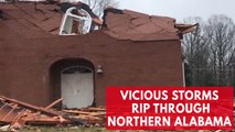 Several buildings destroyed after tornadoes tear through Alabama